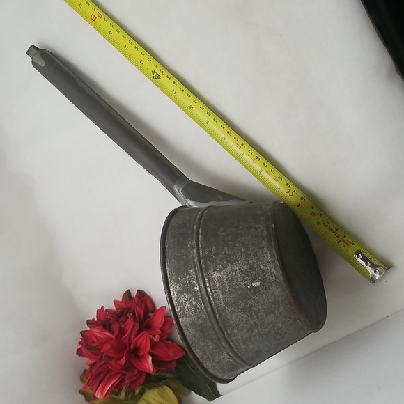 Primative Tin Water Dipper Scoop Ladle - Picture 5 of 16